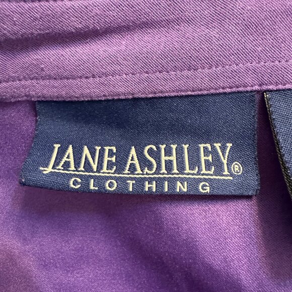 Jane Ashley long sleeve plum blazer jacket - Size: L - Plum - Picture 4 of 6